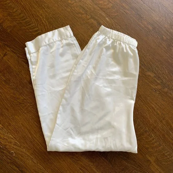 White Silk Pants - Picture 4 of 4